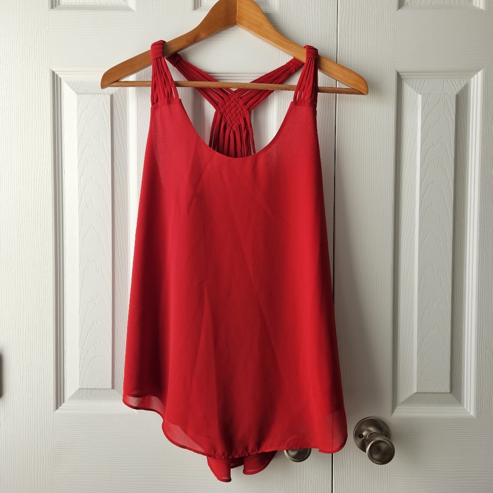 📌3for$10 Anna Grace Women's Red Tank Top Size L